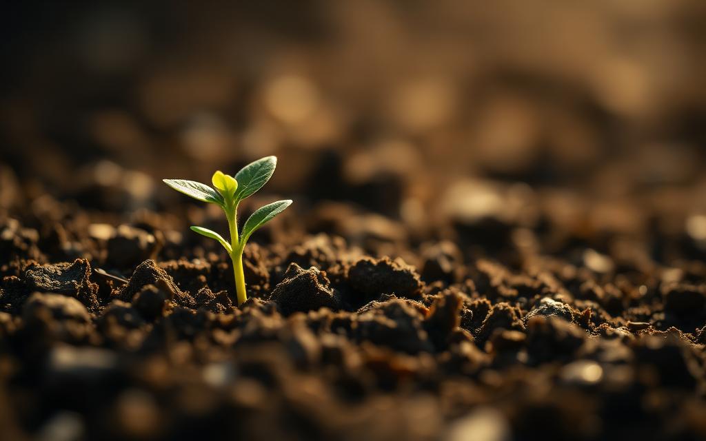 Nuevo comienzo — una planta que crece simbolizando el inicio de una nueva etapa