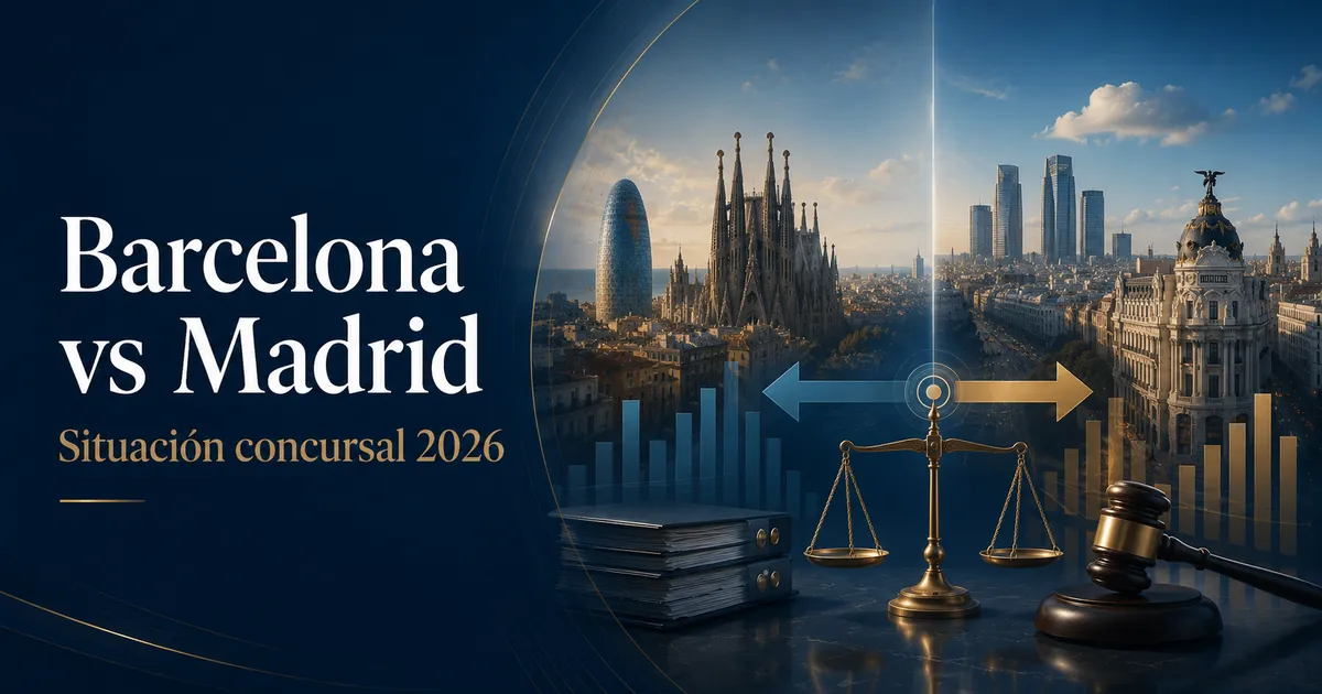 Barcelona y Madrid: situación concursal comparada en 2026