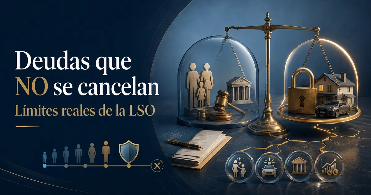 ¿Qué deudas NO cancela la Ley de Segunda Oportunidad? Los límites reales